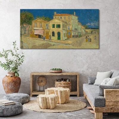 Foto auf leinwand Landschaft einer Stadt in der Sonne