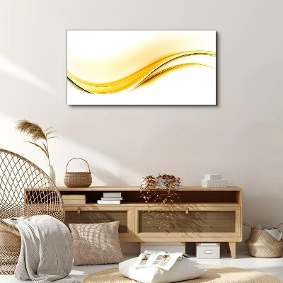 Foto auf leinwand Wellen aus gelbem Licht