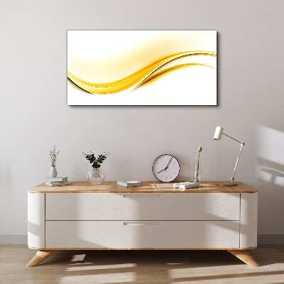 Foto auf leinwand Wellen aus gelbem Licht