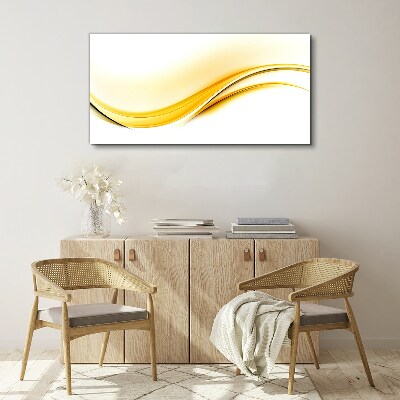 Foto auf leinwand Wellen aus gelbem Licht