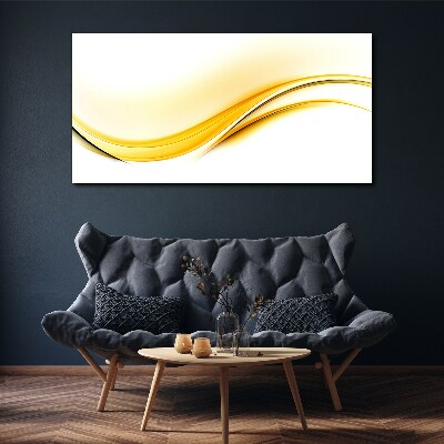 Foto auf leinwand Wellen aus gelbem Licht