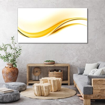 Foto auf leinwand Wellen aus gelbem Licht