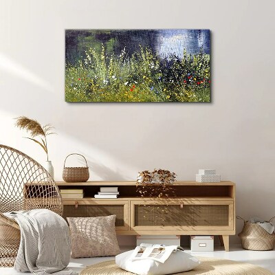 Foto auf leinwand Blumenwiese im Licht