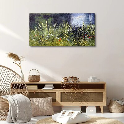 Foto auf leinwand Flussblumengras