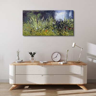 Foto auf leinwand Blumenwiese im Licht