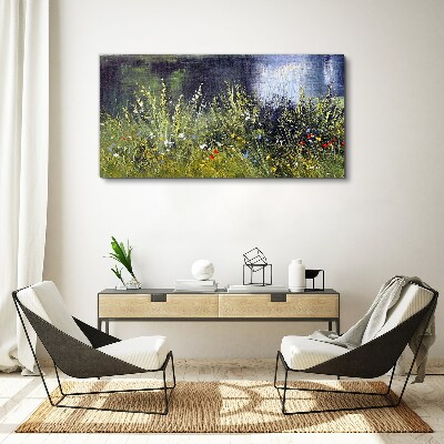 Foto auf leinwand Blumenwiese im Licht