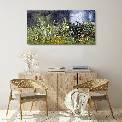 Foto auf leinwand Blumenwiese im Licht