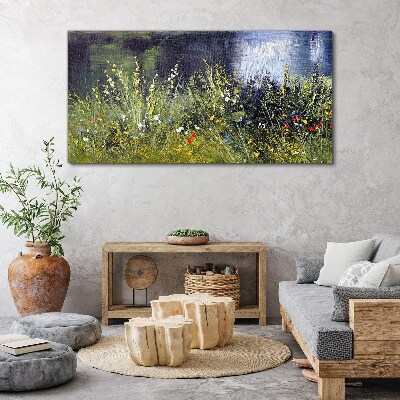Foto auf leinwand Blumenwiese im Licht