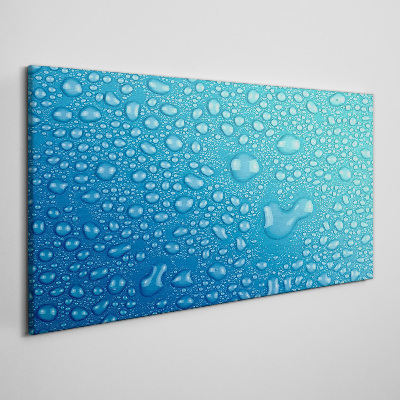 Foto auf leinwand Wassertropfen auf blauem Hintergrund