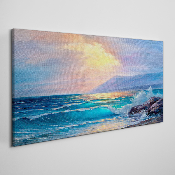 Bild auf leinwand Ein ruhiger Morgen am Meer