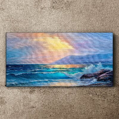 Bild auf leinwand Ein ruhiger Morgen am Meer