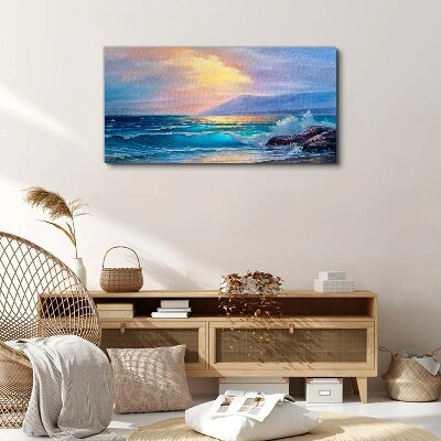 Bild auf leinwand Ein ruhiger Morgen am Meer