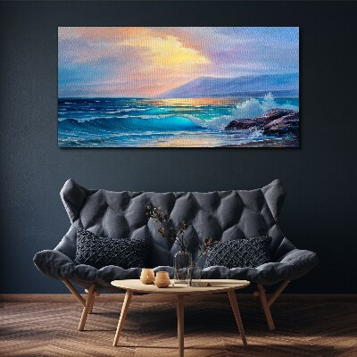 Bild auf leinwand Ein ruhiger Morgen am Meer