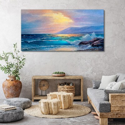 Bild auf leinwand Ein ruhiger Morgen am Meer
