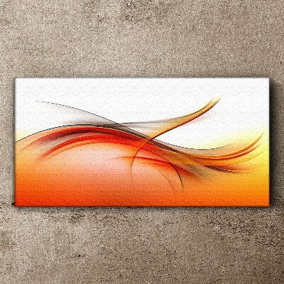 Foto auf leinwand Dynamische Wellen in Orangetönen