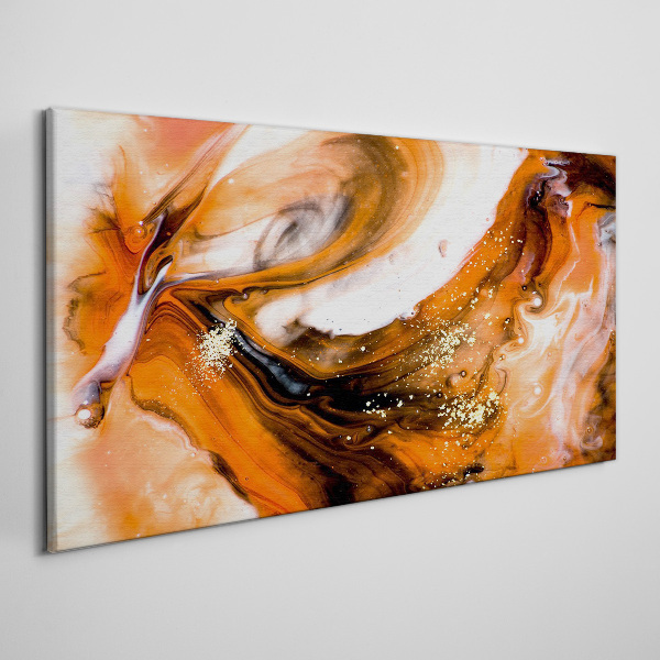 Foto auf leinwand Goldene Wirbel in Orangetönen