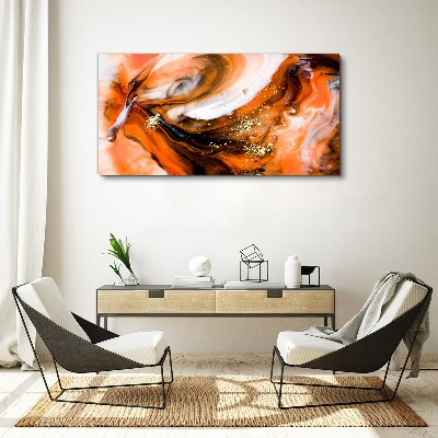 Foto auf leinwand Goldene Wirbel in Orangetönen