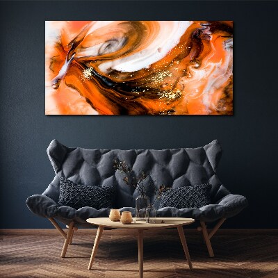 Foto auf leinwand Goldene Wirbel in Orangetönen