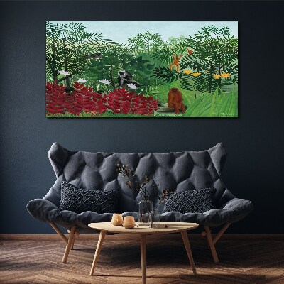 Foto auf leinwand Tropische Landschaft mit Affen