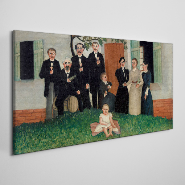Foto auf leinwand Familientreffen im Garten