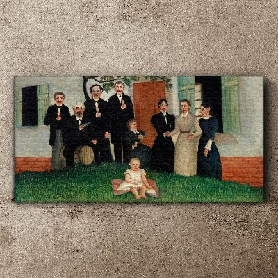 Foto auf leinwand Familientreffen im Garten