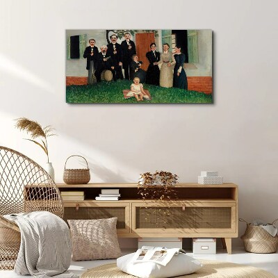 Foto auf leinwand Familientreffen im Garten