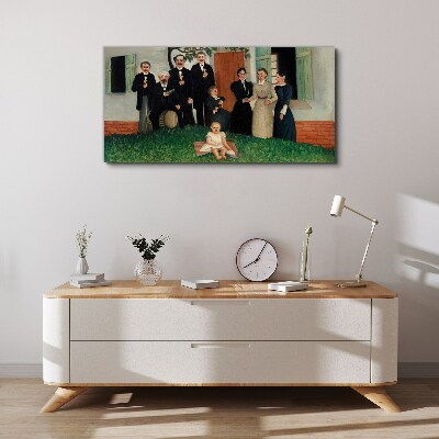 Foto auf leinwand Familientreffen im Garten