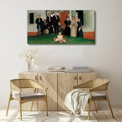 Foto auf leinwand Familientreffen im Garten
