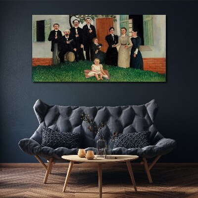 Foto auf leinwand Familientreffen im Garten