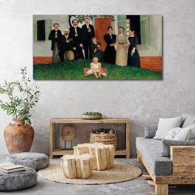 Foto auf leinwand Familientreffen im Garten