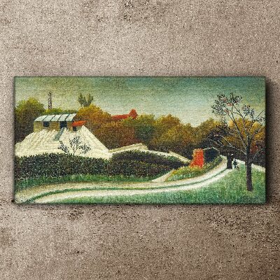 Foto auf leinwand Landschaft mit Bäumen