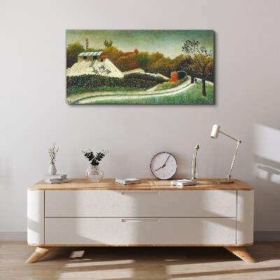Foto auf leinwand Landschaft mit Bäumen