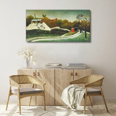 Foto auf leinwand Landschaft mit Bäumen