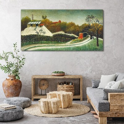 Foto auf leinwand Landschaft mit Bäumen