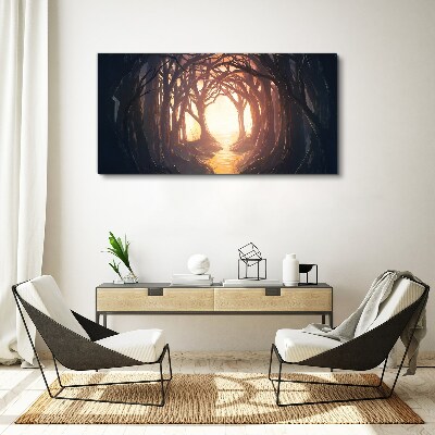 Wandbild Licht im Wald