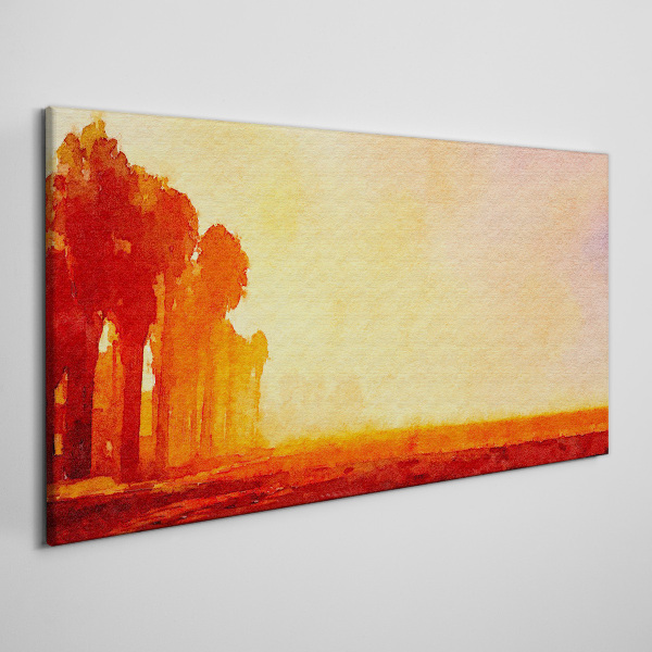 Foto auf leinwand Sonnenuntergang hinter den Palmen