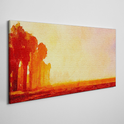 Foto auf leinwand Sonnenuntergang hinter den Palmen