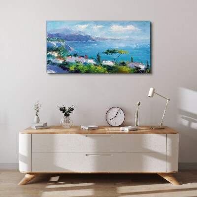 Foto auf leinwand Meereslandschaft in Blau