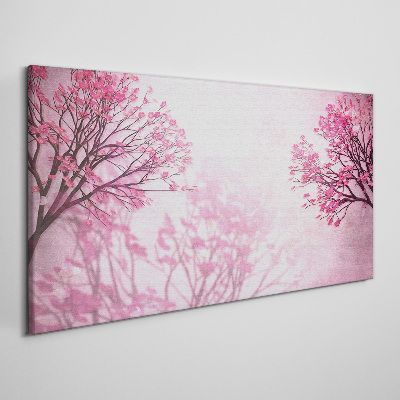 Bild auf leinwand Rosa Blüten in Frühlingsaura