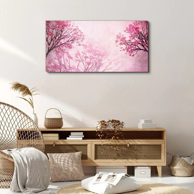 Bild auf leinwand Rosa Blüten in Frühlingsaura