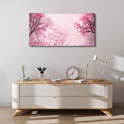 Bild auf leinwand Rosa Blüten in Frühlingsaura