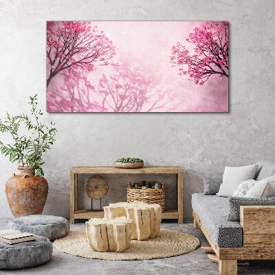 Bild auf leinwand Rosa Blüten in Frühlingsaura