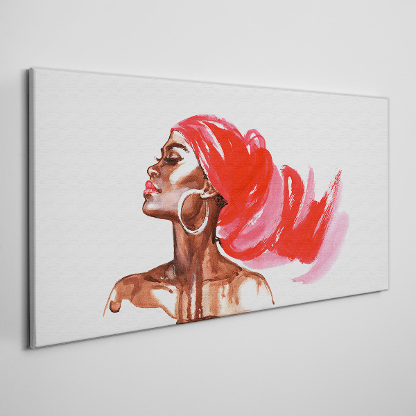 Foto auf leinwand Porträt einer Frau mit roten Haaren