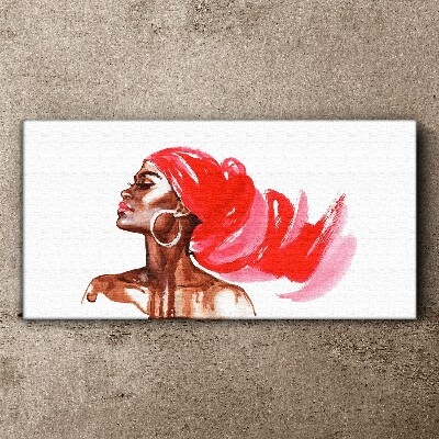 Foto auf leinwand Porträt einer Frau mit roten Haaren