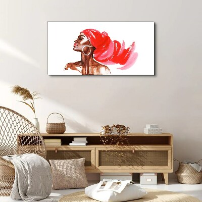Foto auf leinwand Porträt einer Frau mit roten Haaren
