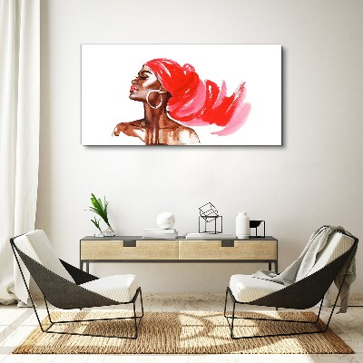 Foto auf leinwand Porträt einer Frau mit roten Haaren