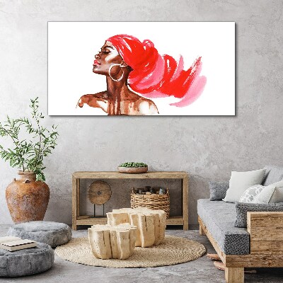 Foto auf leinwand Porträt einer Frau mit roten Haaren
