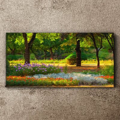 Fotobilder Ein Blumenparadies im sonnigen Garten