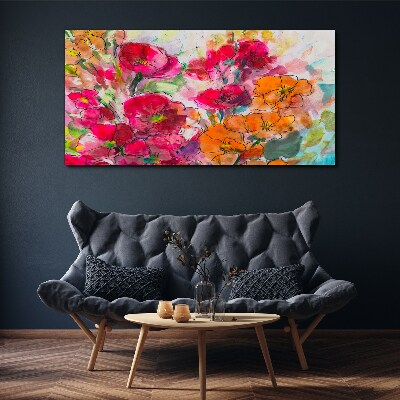 Foto auf leinwand Abstrakte Aquarellblumen