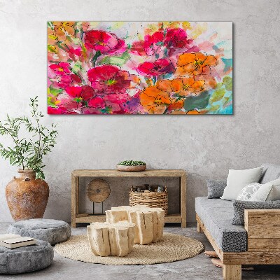 Foto auf leinwand Abstrakte Aquarellblumen